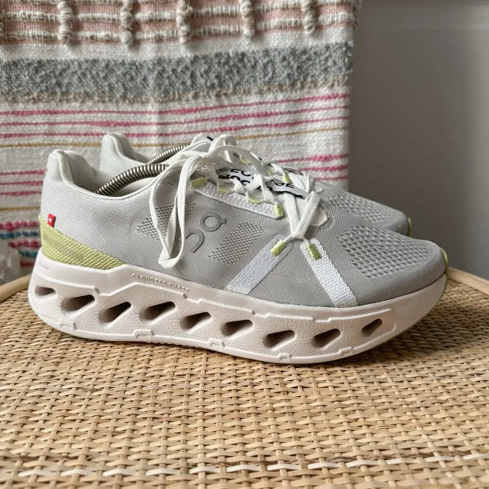 On Cloudeclipse Alloy White Sand Grey Road Running Walking Sneakers Women’s 9.5 - Picture 2 of 8